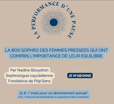 box sophrologie en ligne performance d'une pause